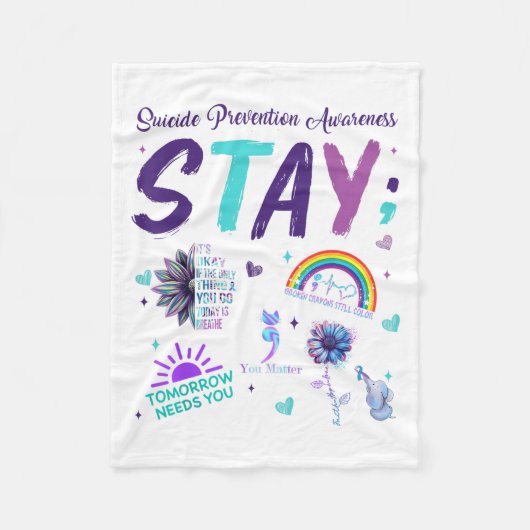 Stay Its Okay If The Only Thing You Do Today Is Br フリースブランケット (正面)