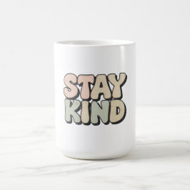 Stay Kind - レトロ70sグルービータイポグラフィー コーヒーマグカップ