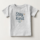 Stay Kind Minimalist Design ベビーTシャツ (正面)