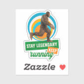 Stay Legendary, Keep Running Funny Bigfoot シール (シート)