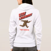 Stay Legendary, Keep Running Funny Bigfoot パーカ (裏面)
