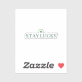 Stay Lucky Minimalist Thin Typography St Patrick  シール (シート)