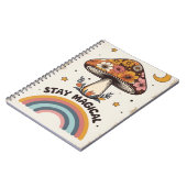 Stay Magical Mushroom Notebook | Boho Cute Journal ノートブック (左側)