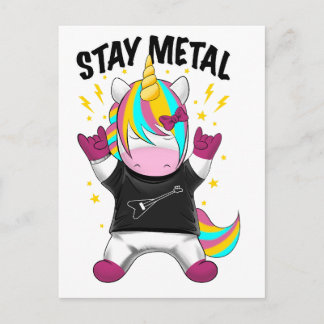 Stay metal unicorn ポストカード