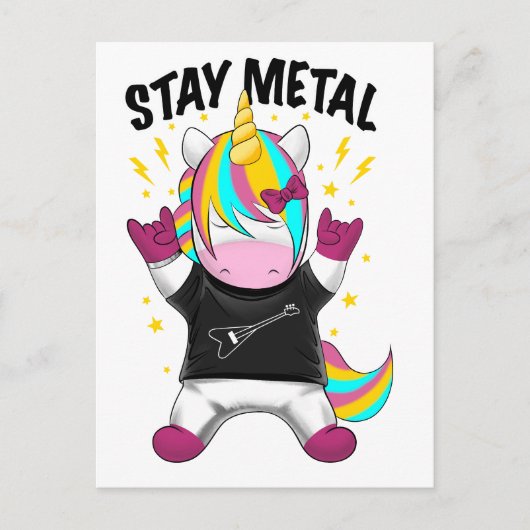 Stay metal unicorn ポストカード (正面)