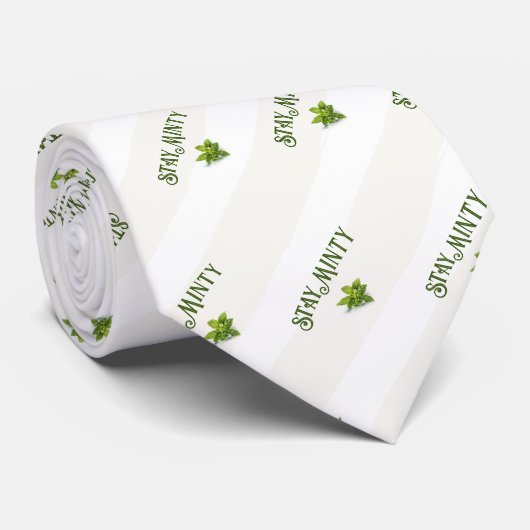 Stay Minty Derby Party Cute Saying Watercolor ネクタイ (ロール)