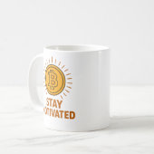 Stay Motivated Bitcoin Mug コーヒーマグカップ (正面左)