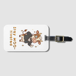 Stay Motivated cute cow ラゲッジタグ