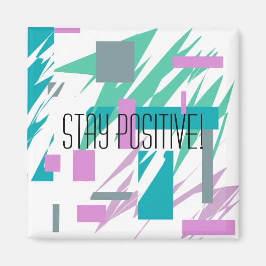Stay Motivationインスピレーショ前向きンマグネット マグネット (正面)