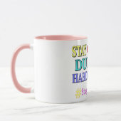 "STAY OPTIMISTIC" Cute Design. Buy Now マグカップ (左)