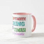 "STAY OPTIMISTIC" Cute Design. Buy Now マグカップ (正面右)