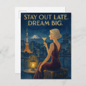 Stay Out Late. Dream Big.  ポストカード (正面/裏面)