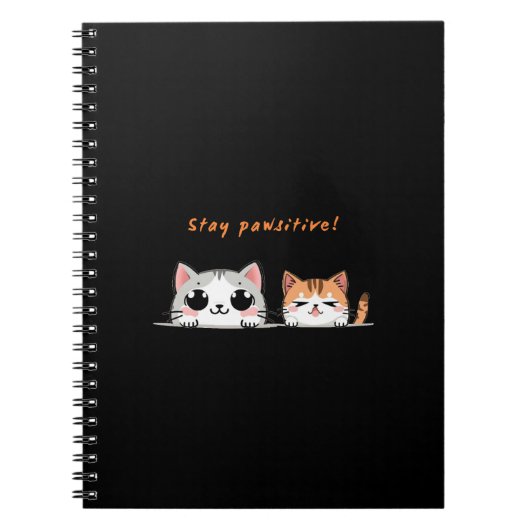 Stay pawsitive ノートブック (正面)
