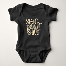 Stay Pawsitive Baby Bodysuit – Cute Puppy-Themed  ベビーボディスーツ