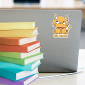 Stay Pawsitive Cat おもしろい Cartoon Laptop Notebook シール
