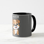 Stay Pawsitive Cute Puppy Dog Coffee Mug マグカップ (正面右)
