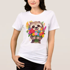 Stay Pawsitive - Cute Sloth T-Shirt for Women トライブレンドＴシャツ