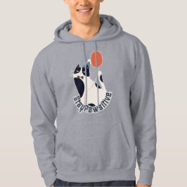 Stay Pawsitive Cute Tuxedo Cat Balloon Hoodie パーカ