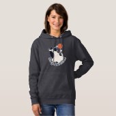 Stay Pawsitive Cute Tuxedo Cat Motivational Hoodie パーカ (正面フル)