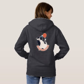 Stay Pawsitive Cute Tuxedo Cat Motivational Hoodie パーカ (裏面フル)