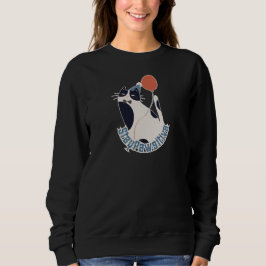 Stay Pawsitive Cute Tuxedo Cat Motivational Sweats スウェットシャツ
