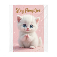 Stay Pawsitive – Diseño adorable de gatito motivad