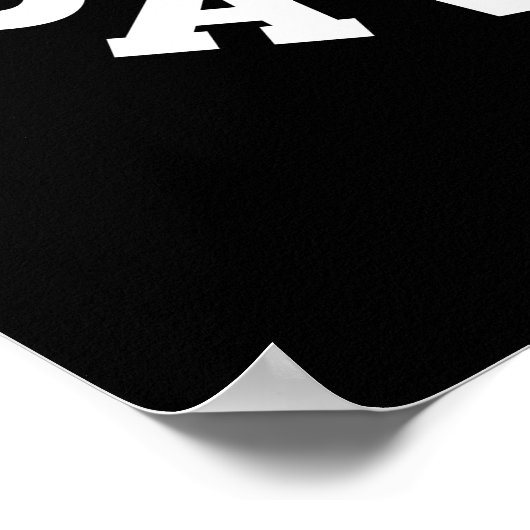 Stay Pawsitive Funny Dog Pun Dark BG ポスター (角)