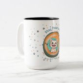 Stay Pawsitive Minimalist / Cat /勇気付けられる/ ツートーンマグカップ (正面左)