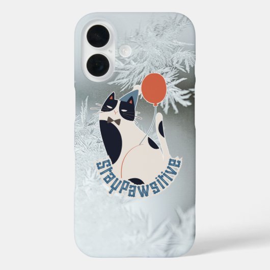 Stay Pawsitive Tuxedo Cat Illustration   Case-Mate iPhoneケース (裏面)