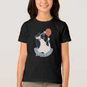 Stay Pawsitive Youth Tri-blend Tuxedo Cat Birthday トライブレンドＴシャツ (正面)