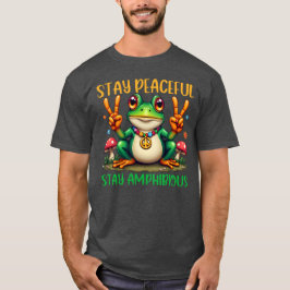 Stay Peace Stay Ambious, Groovy おもしろい Frog Tシャツ