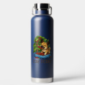 "Stay Perky" Cute Coffee Dog Water Bottle ウォーターボトル (背面)