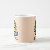 Stay Perky Cute Dog Ceramic Coffee Mug コーヒーマグカップ (中央)