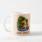 Stay Perky Cute Dog Ceramic Coffee Mug コーヒーマグカップ (左)