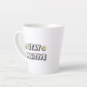 Stay Positive カフェラテマグ (左アングル)
