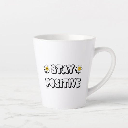 Stay Positive カフェラテマグ (右)