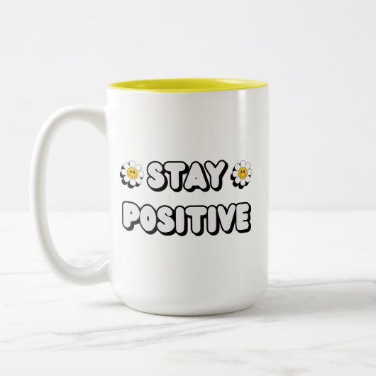 Stay Positive ツートーンマグカップ (左)