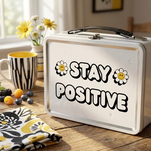 Stay Positive メタルランチボックス