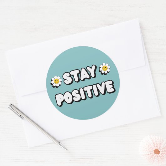 Stay Positive ラウンドシール (封筒)