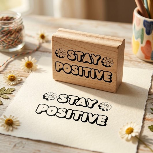 Stay Positive ラバースタンプ