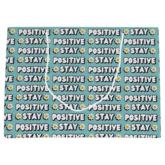 Stay Positive ラージペーパーバッグ (正面)