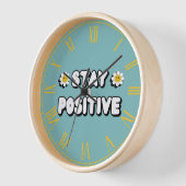 Stay Positive 壁時計 (傾斜)