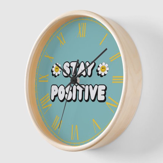 Stay Positive 壁時計 (傾斜)