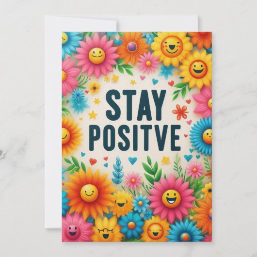 stay positive 招待状 (正面)