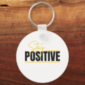 Stay Positive Keychain – Daily Motivation in Your  キーホルダー (裏面)