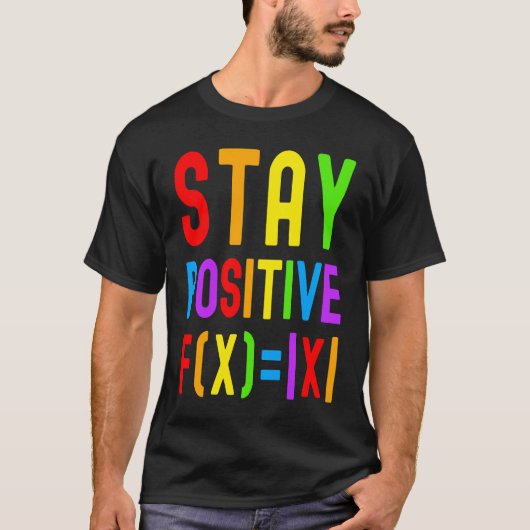 Stay Positive  Rainbow Math  Kids Math Math Kids Tシャツ (正面)