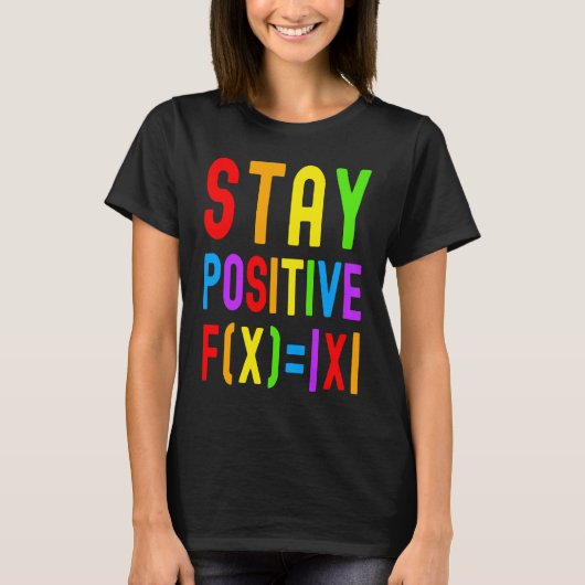 Stay Positive  Rainbow Math  Kids Math Math Kids Tシャツ (正面)