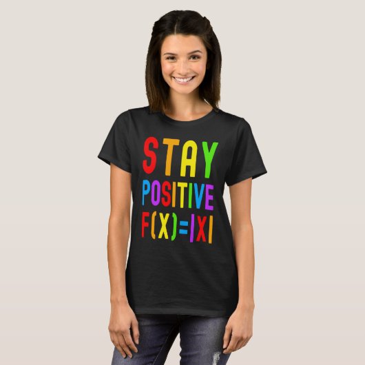 Stay Positive  Rainbow Math  Kids Math Math Kids Tシャツ (正面フル)