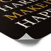 Stay Positive Work Hard Motivational Quote Poster ポスター (角)