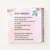 Stay Present – 高揚やる気を起こさせる詩 ノートブック (裏面)